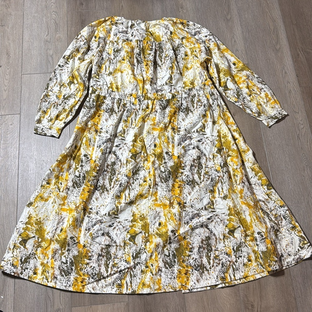 Banana Republic Yellow Floral Midi Dress - Picture 8 of 9